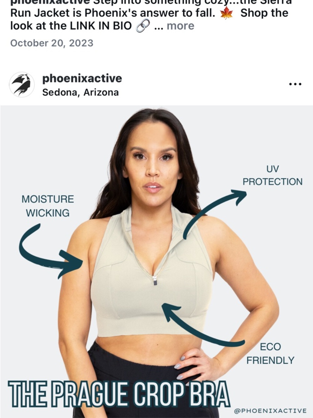 Zip-Front Crop Sports Bra A-C